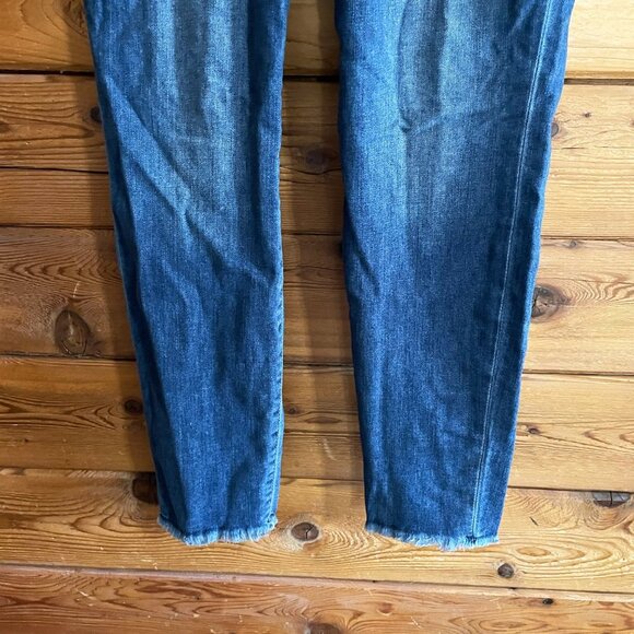 Joe's Jeans Skinny Leg Ankle Fray Hem in Medium Blue Wash Blanche Size 28 - Picture 6 of 11